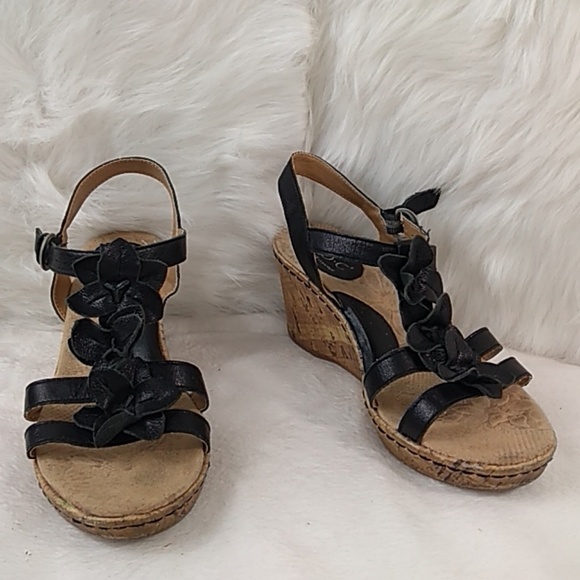 boc wedge sandals with flowers